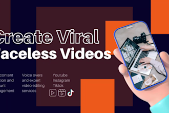 create viral faceless content for youtube, insta and tiktok