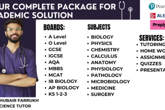 be your biology and chemistry tutor for high school and college