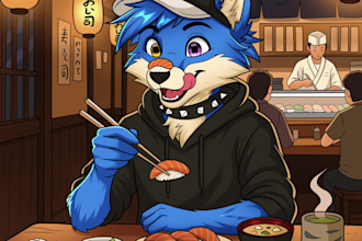 draw furry art, anthro, fursona character for pfp and character sheets