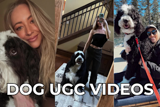 create dog ugc videos for your pet brand product