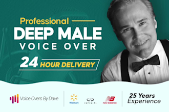 record a professional deep male voice over