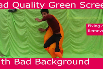 remove and fix bad quality green screen