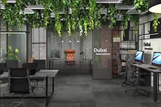 create interior design and render for your office