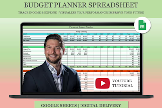 send you a personal finance budget google sheets spreadsheet