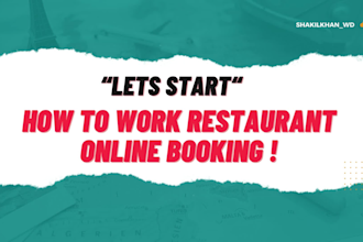 create your restaurant online booking website