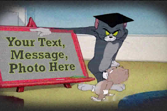 make a birthday wish video with the tom and jerry cartoon show