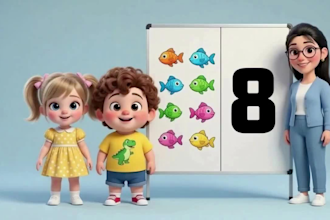 create kids animation, educational learning videos, abc and nursery rhyme videos