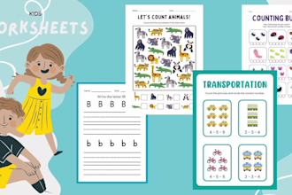 design english, math, science worksheets for kids