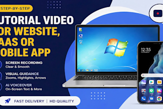 create a step by step tutorial video for your website, saas or mobile app