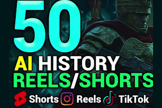 create viral ai history, health and product shorts