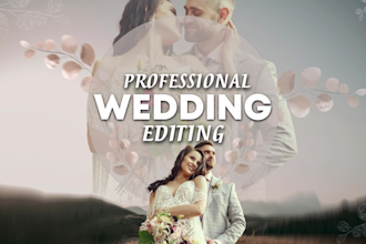 create professional wedding editing