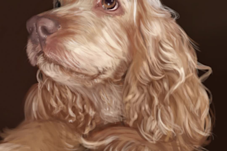 a realistic digital portrait of your pet