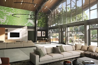 design, 3d render, house exterior, commercial building, architectural rendering