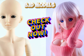 sculpt 3d bjd model, action figure articulated fleximodel, 3d toy, 3d doll, lego