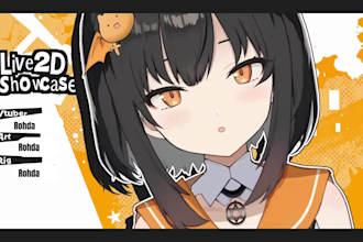 draw and rig 2d vtuber live2d vtuber character anime vtuber design pngtuber