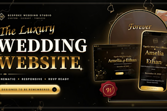 design a premium wedding website with rsvp and countdown