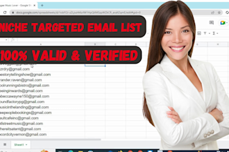 provide niche targeted email list, bulk email, email blast for email campaign