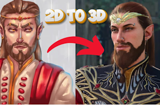 convert your live 2d to 3d vtuber vrm character model, mmd, rigging, vriod