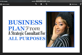 craft investor ready business plan, sba loan plan,  pitch deck, nonprofit