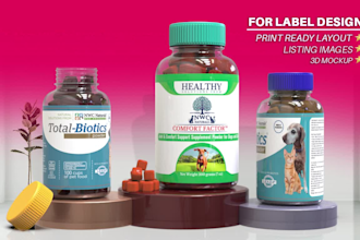 design professional labels for your bottles, jars, and tubes