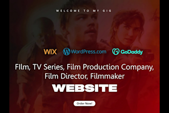 do website for film, movie, documentary, production company, podcast, filmmaker