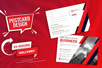 design a modern  print ready postcard