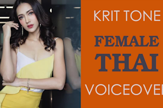 record a thai female voice talent doing a voice over