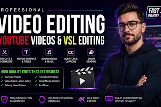 do vsl editor, talking head, video sales letter, reels in just 24 hours, ai cat