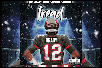 design album cover, single, mixtape in cartoon style
