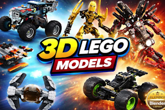 design 3d logo model, minifigure, lego collector, 3d toy  3d print and paint