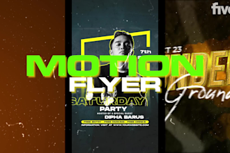 do animation motion flyer poster for event, party and club