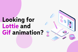 create svg animation json lottie for website or app