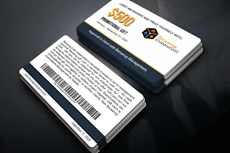 design gift card, loyalty card, voucher, coupon in 4hrs