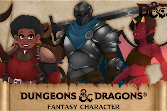 draw dnd character, fantasy character, creatur , and dnd party
