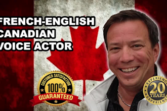 create or read a voice over in french canadian or english
