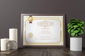 design certificates of appreciation, award diploma