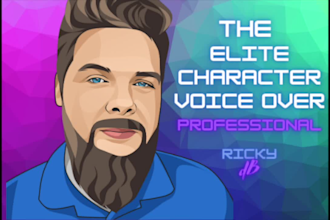 be your character voice actor and do cartoon or animation voice overs in english