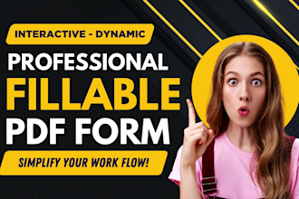 create fillable PDF form, design writable interactive form