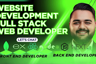be mern stack developer, full stack developer web application backend, front end