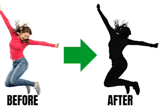 make silhouette from your photo quickly
