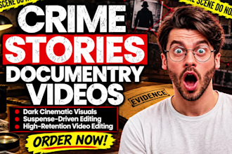 make true crime documentaries and bodycam videos for youtube