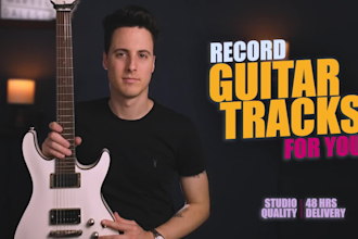 record professional electric guitar, studio quality
