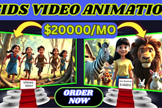 create top 10 monetize fun and educational 3d animation kids learning videos