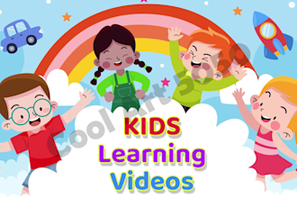 create 2d kids learning videos