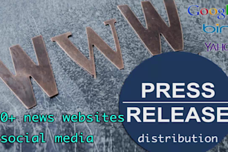 do press release distribution, publishing and writing