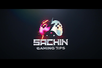 create glitch gaming logo animation youtube intro video