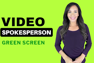 be your green screen video spokesperson
