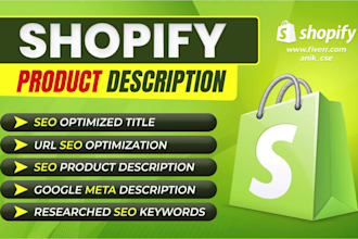 create an attractive product description with an SEO title for shopify