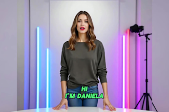 create ai human avatar talking head video with subtitles