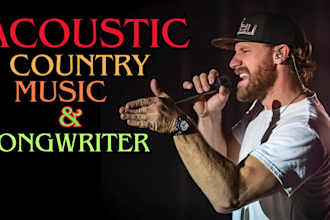 be your top tier country music male vocals, acoustic guitar and songwriter
